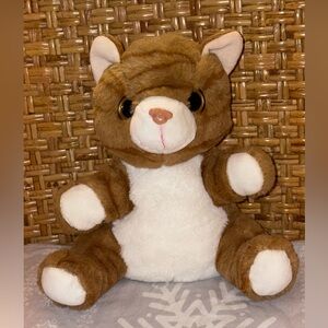 Wild Republic Brown and White Plush Cat Toy
